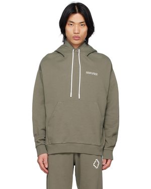 Marcelo Burlon カーキ Tempera Cross Over フーディ - マルチカラー