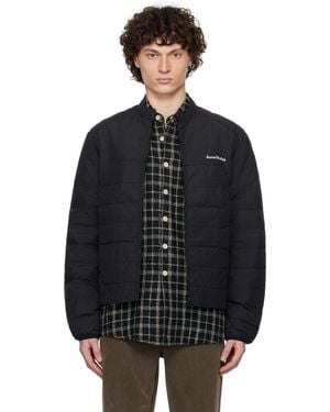 Acne Studios ブラック ガーメントダイ ダウンジャケット