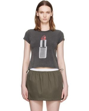 Alexander Wang Lipstick Graphic Baby T-shirt - Grey
