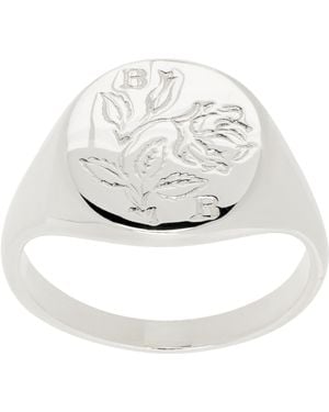 Bleue Burnham Rose Signet Ring - Metallic