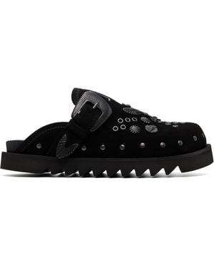 Toga Virilis Eyelet Metal Sabot Loafers - Black