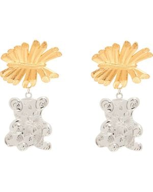 Chopova Lowena Barbed Bunny Drop Earrings - White