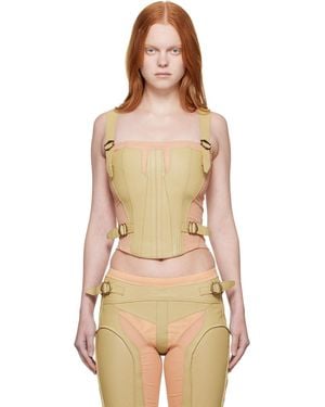 KNWLS Khaki & Gtr Top - Natural
