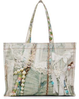 Acne Studios マルチカラー ロゴ ショルダー トートバッグ - メタリック