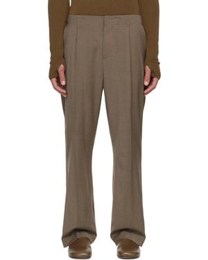 LE17SEPTEMBRE Wool Belted Trousers - Natural