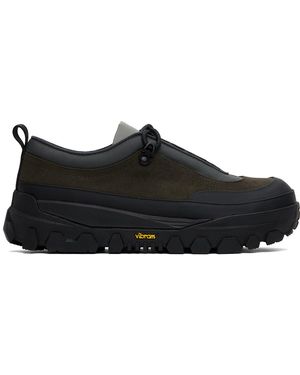 Amomento Faux-Suede Canvas Vibram Trainers - Black