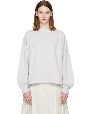 YMC Pull Molletonné Studio Gris - Blanc