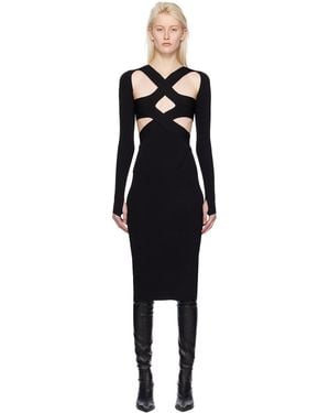 Dion Lee ブラック Harness Bra ミディアムドレス