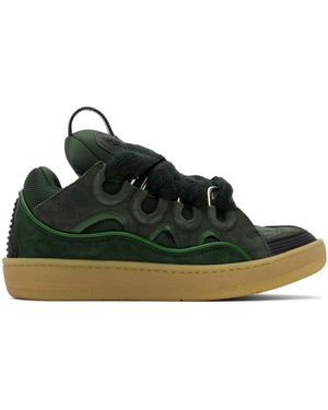 Lanvin Ssense Exclusive Green Curb Trainers - Black