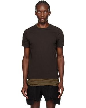 Rick Owens グレー Porterville Short Level Tシャツ - ブラック