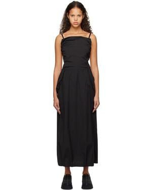 OPEN YY Gathered Maxi Dress - Black