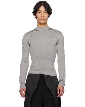 Mugler Sculpting Knit Jumper - Black