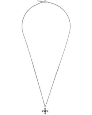 Emanuele Bicocchi Crest & Crystal Necklace - Metallic