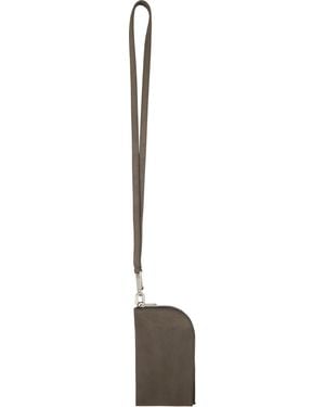Rick Owens グレー Hollywood ネックウォレット - ブラック
