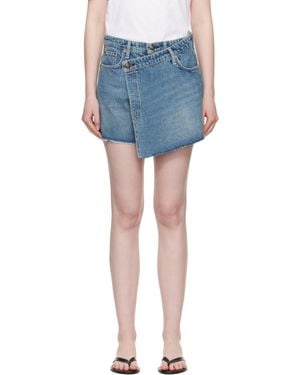 Rag & Bone Belinda Denim Mini Skort - Blue