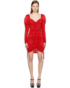 Dolce & Gabbana Dolce&gabbana Red Ruching Minidress