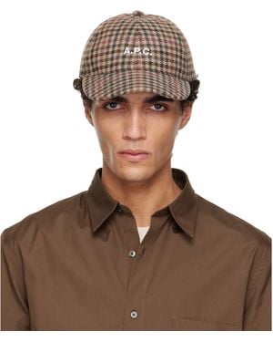 A.P.C. Charlie Baseball Cap - Brown
