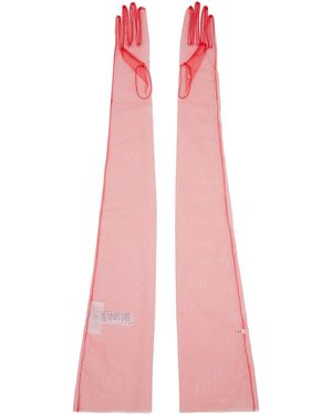 Maison Margiela レッド チュール グローブ - ピンク