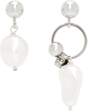 Justine Clenquet Richie Earrings - White