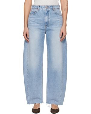RECTO. 90S High-Rise Curved Leg Jeans - Blue
