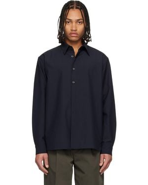 LE17SEPTEMBRE Classic Wool-Blend Shirt - Blue