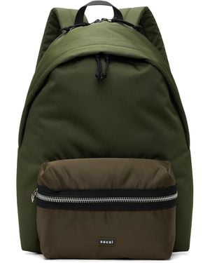 Sacai Khaki Pocket Backpack - Green