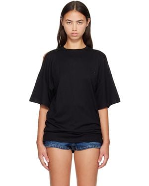 Coperni Open Shoulder T-Shirt - Black