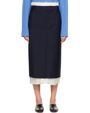 Rohe Boxer Detailed Midi Skirt - Blue