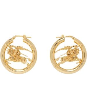 Burberry Ekd Hoop Earrings - Metallic