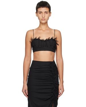 Ganni Black Drapey Camisole