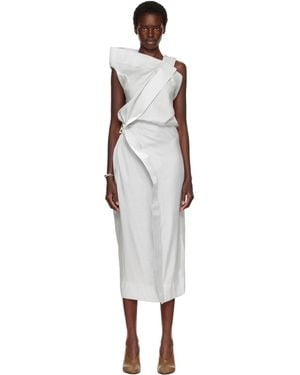 Issey Miyake Ssense Exclusive Mercury Midi Dress - White