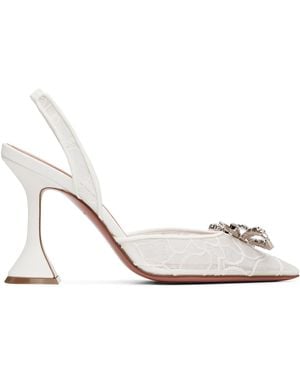 AMINA MUADDI Rosie Lace Sling 95 Heels - Black