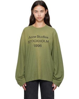 Acne Studios Relaxed Fit Logo T-Shirt - Green