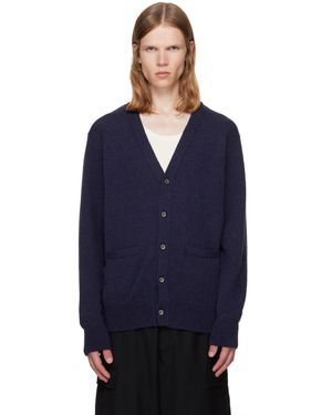 vowels Cardigan Bleu Marine En Alpaga