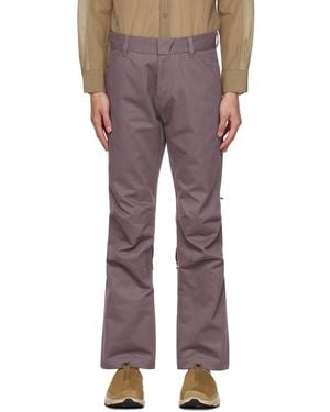 OLLY SHINDER Zip Trousers - Purple
