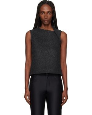 ShuShu/Tong Asymmetric Neckline Vest - Black
