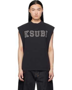 Ksubi Touchdown Ekcess Cut Off Tank Top - Black