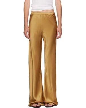 SILK LAUNDRY Pantalon De Détente Coupé Sur Le Biais Doré - Multicolore