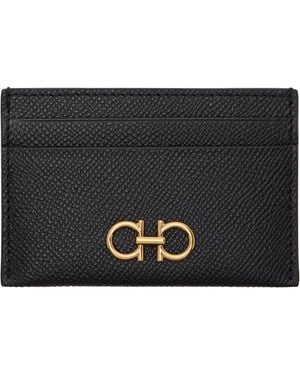 Ferragamo Gancini Credit Card Holder - Black