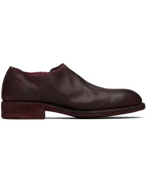 Guidi Burgundy 990E Slip-On Loafers - Black