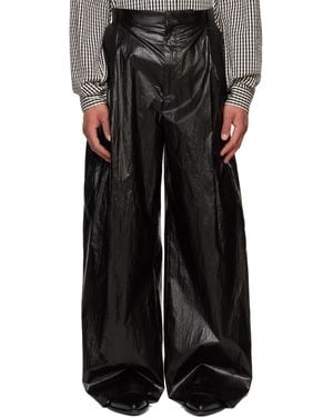 Walter Van Beirendonck ブラック Sun トラウザーズ