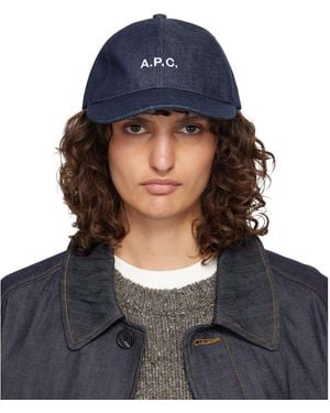 A.P.C. Charlie Baseball Cap - Blue