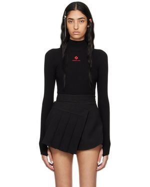 ShuShu/Tong Embroide-logo Turtleneck - Black