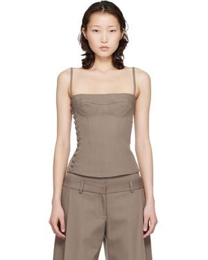 KNWLS Jett Bustier Top - Grey