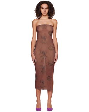 Miaou Brown Lila Midi Dress - Black