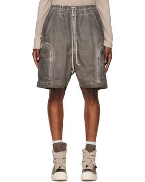 Rick Owens グレー Tower Bauhaus デニムショートパンツ