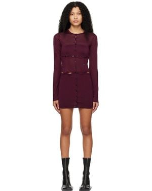 Wynn Hamlyn Burgundy Laundry Minidress - Red