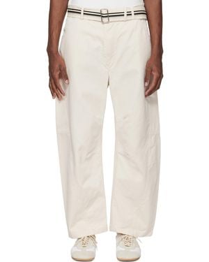 Mordecai Off- Pockets Pants - White
