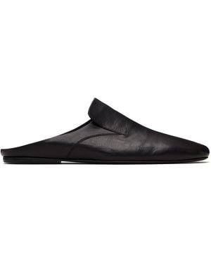 Dries Van Noten Leather Mule Slip-On Loafers - Black
