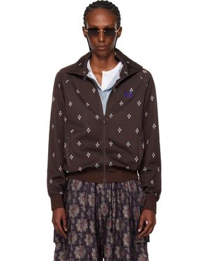 Needles Flower Jacquard Track Jacket - Black